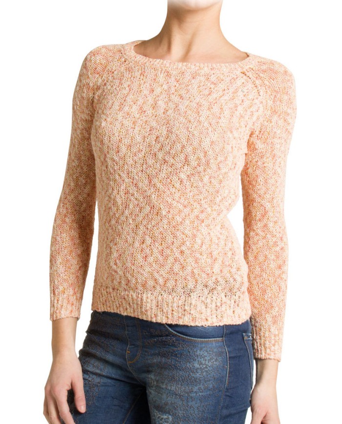 MAGLIA IN COTONE EFFETTO MELANGE