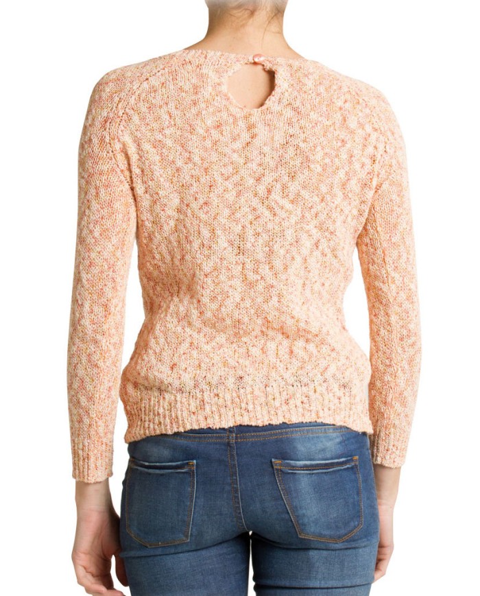 MAGLIA IN COTONE EFFETTO MELANGE