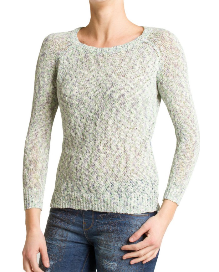 MAGLIA IN COTONE EFFETTO MELANGE