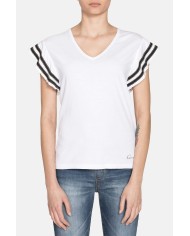 T-SHIRT SCOLLO V IN JERSEY 100% COTONE. Vestibilità slim.