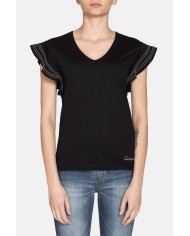 T-SHIRT SCOLLO V IN JERSEY 100% COTONE. Vestibilità slim.