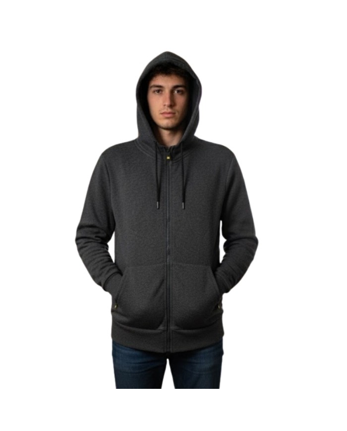 Felpa Full Zip con Cappuccio Adulto Phil Miller Grigia PLPHM010