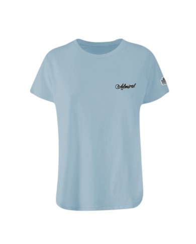 T-Shirt da Donna Admiral Cotone Girocollo Celeste A7AD3047EI155
