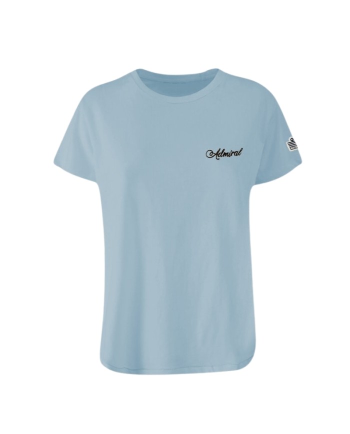 T-Shirt da Donna Admiral Cotone Girocollo Celeste A7AD3047EI155
