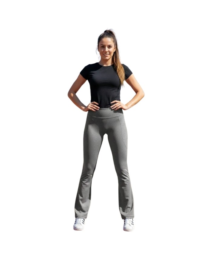 Leggins da Donna Special Sport Grigio a Costine Fitness Sport