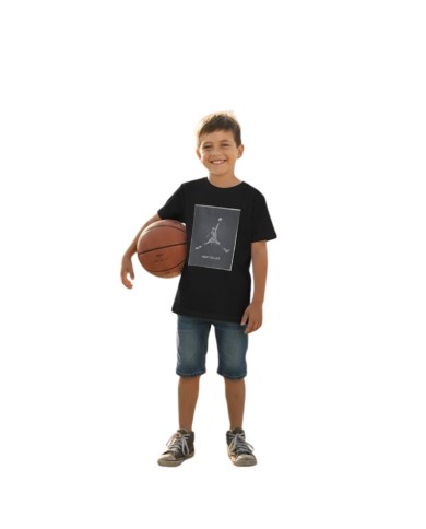 T-Shirt da Bambino Recycle Jordan Nera Girocollo Cotone