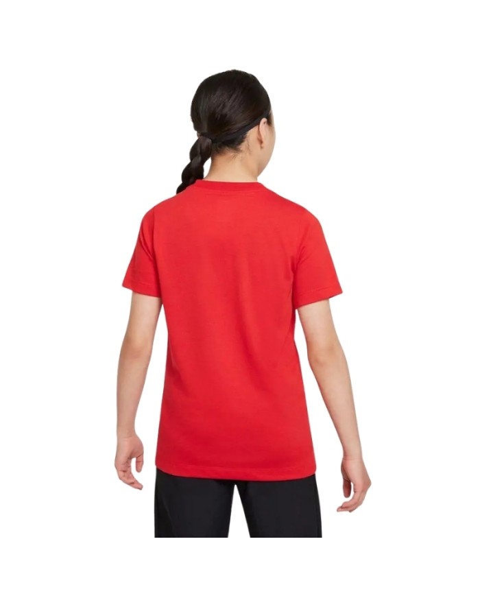 T-Shirt da Bambino Nike Dri-Fit Club 20 Swoosh Rossa Girocollo CW6941-657