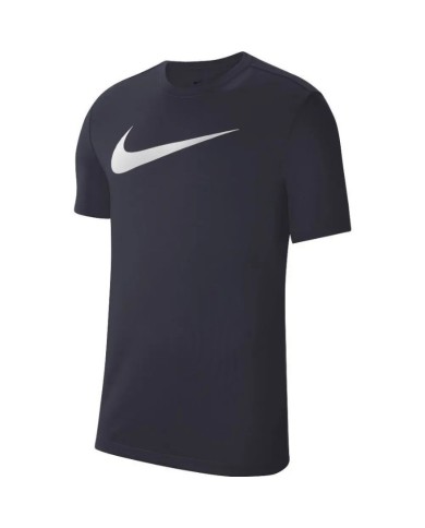 T-Shirt da Bambino Nike Dri-Fit Club 20 Swoosh Blu Girocollo CW6941-451