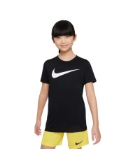 T-Shirt da Bambino Nike Dri-Fit Club 20 Swoosh Blu Girocollo CW6941-451