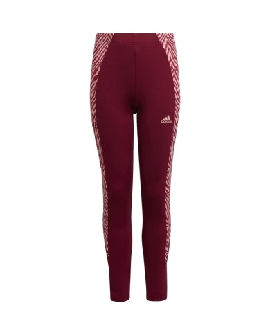 Leggings da Bambina Adidas Sea Tight Cotone Granata Ragazza HC3041