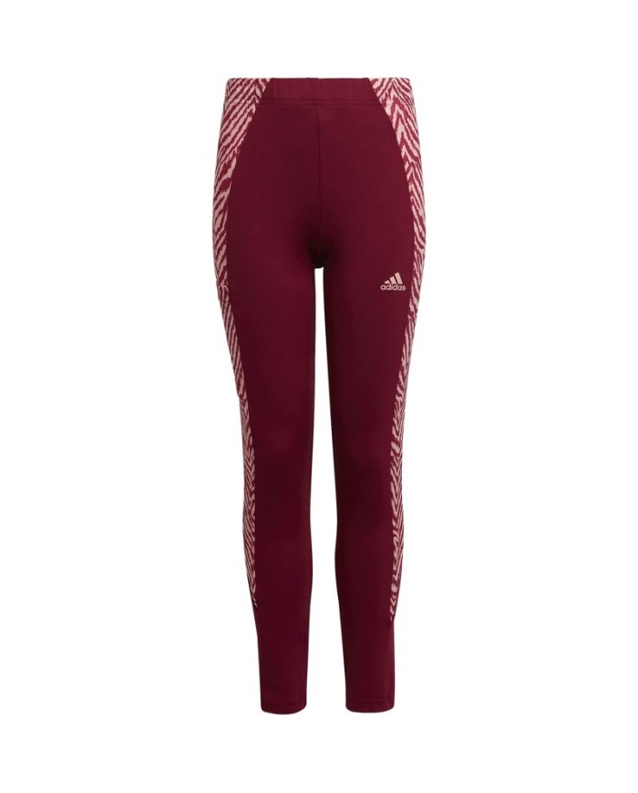 Leggings da Bambina Adidas Sea Tight Cotone Granata Ragazza HC3041