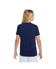 T-Shirt da Bambino Nike Dri-Fit Club 20 Swoosh Blu Girocollo CW6941-451