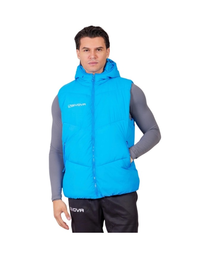 Giubbotto Smanicato CLOUD Givova SMF001 Unisex Tempo Libero Azzurro