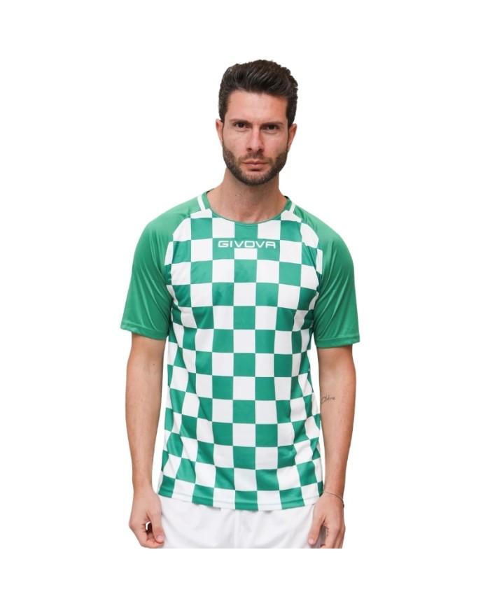 Maglia da Calcio Givova Dama MAC33 Padel Tennis Verde Bianco MAC331303