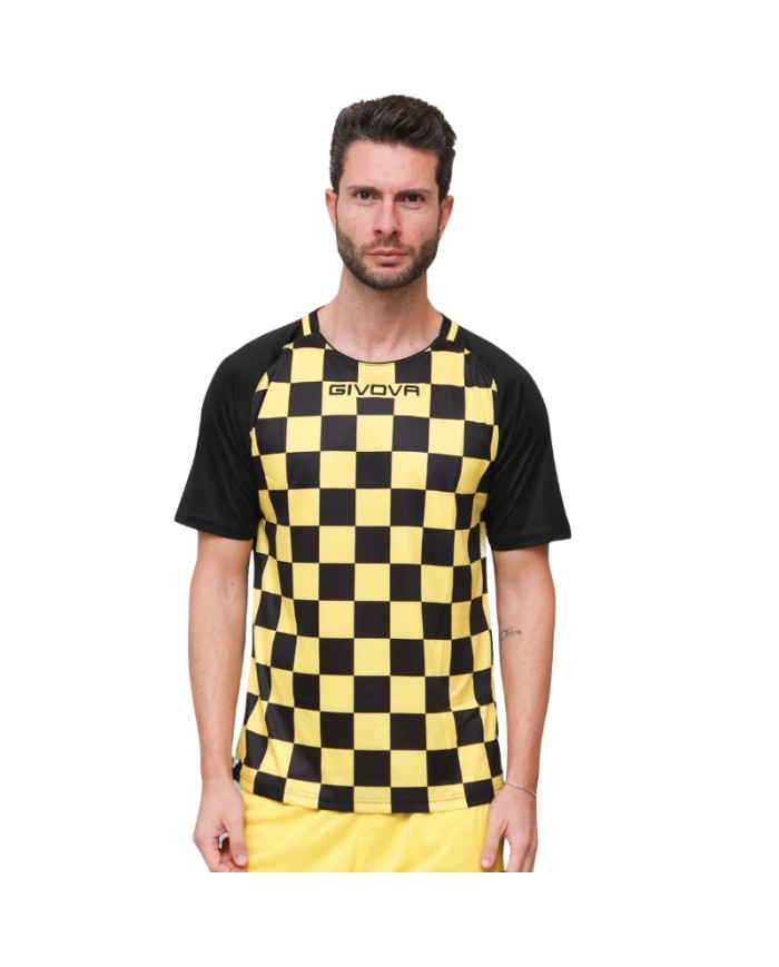 Maglia da Calcio Givova Dama MAC33 Padel Tennis Giallo Nero MAC330710