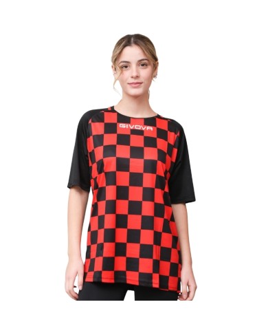 Maglia da Calcio Givova Dama MAC33 Padel Tennis Arancio Nero MAC330110