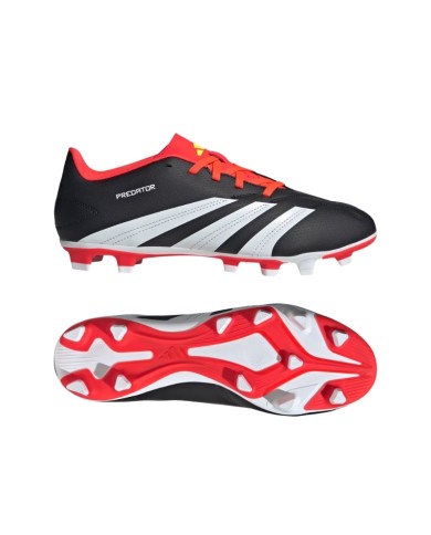 Scarpe da Calcio Adidas Predator Club FxG Adulto Nero Rosso IG7760