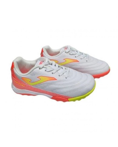 Scarpe da Calcetto Joma Toledo Jr 2102 Turf Bianco Giallo TOJW2102TF
