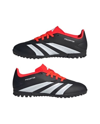 Scarpe da Calcetto Adidas Predator Club Tf Junior Turf Nero Rosso IG5437