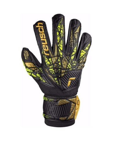 Guanto da Portiere Reusch Attrakt Infinity Finger Support Nero Oro 54707107739