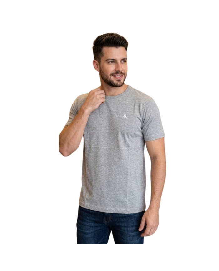 T-Shirt da Uomo AKI Girocolo Cotone Grigio AKUPE26530