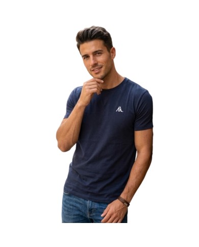 T-Shirt da Uomo AKI Girocolo Cotone Blu AKUPE26530