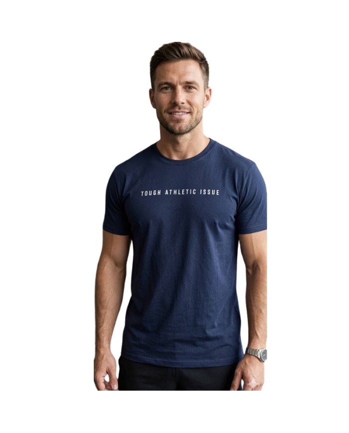 T-Shirt da Uomo AKI Girocolo Cotone Blu AKUPE26512
