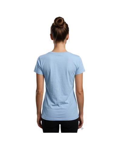 T-Shirt da Donna AKI Girocolo Cotone Celeste AKUPE26589