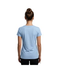 T-Shirt da Donna AKI Girocolo Cotone Celeste AKUPE26589