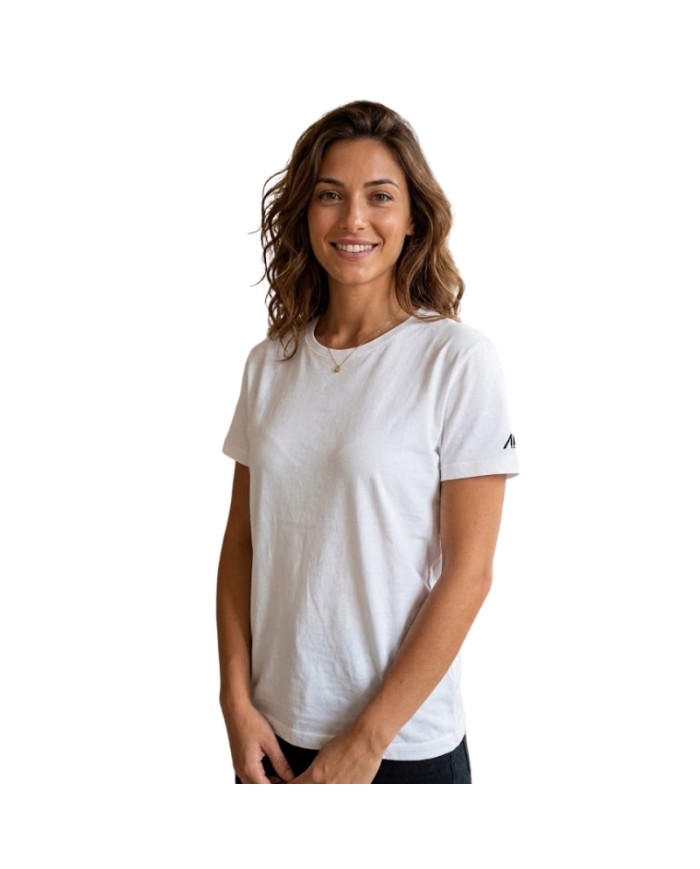 T-Shirt da Donna AKI Girocolo Cotone Bianca AKUPE26584