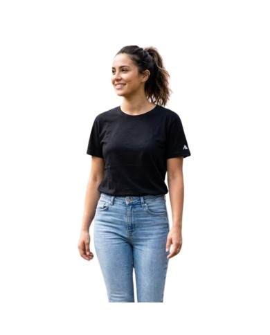 T-Shirt da Donna AKI Girocolo Cotone Nera AKUPE26584