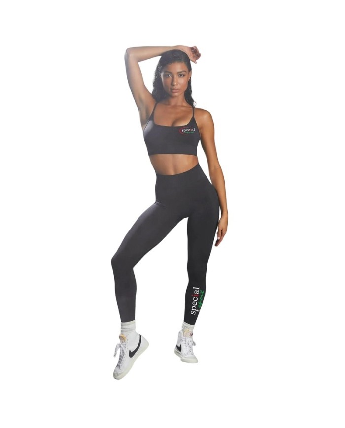 Leggings Donna Special Sport Nero da Fitness Yoga Traspirante