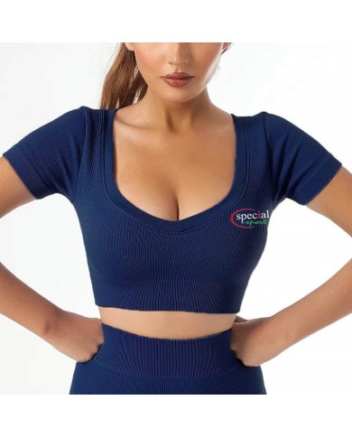 Maglia Fitness Corta Special Sport Manica Corta Blu da Palestra MAGLIAMCBLU01 Maglia Fitness Corta Special Sport Manica Corta Blu da Palestra MAGLIAMCBLU01