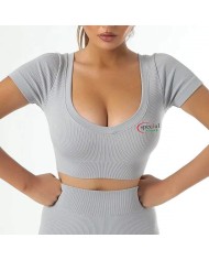 Maglia Fitness Corta Special Sport Manica Corta Grey da Palestra MAGLIAMCGREY01