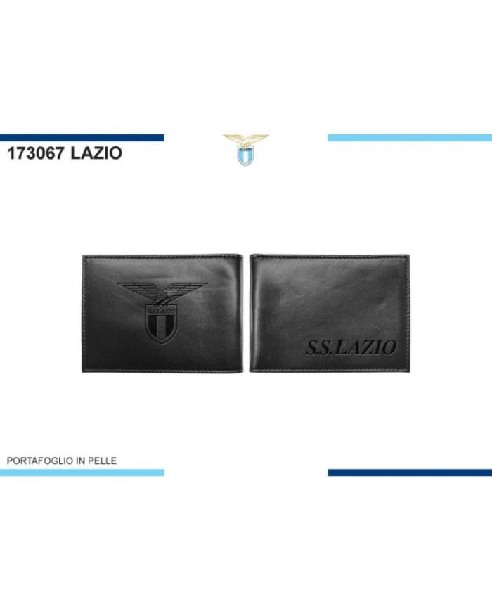 Portafoglio in Pelle Lazio Unisex Nero Prodotto Ufficiale 173067LAZIO