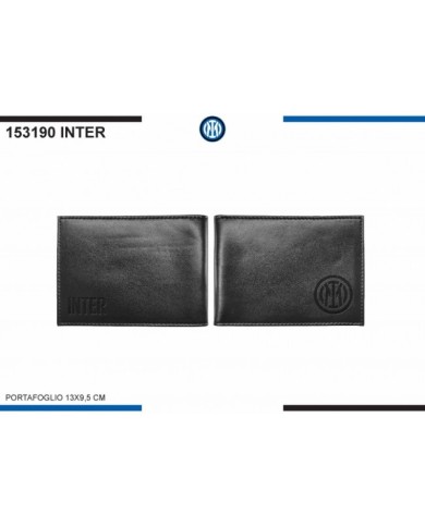 Portafoglio in Pelle Fc Inter Nero Prodotto Ufficiale Unisex 153190INTER