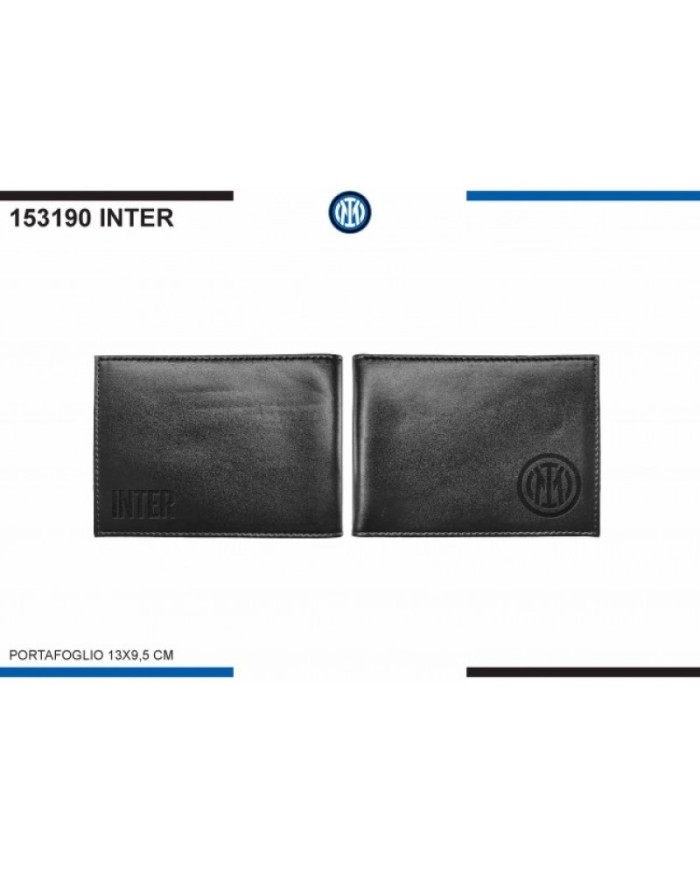 Portafoglio in Pelle Fc Inter Nero Prodotto Ufficiale Unisex 153190INTER