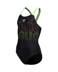 Costume da Ragazza Intero Swim Pro Back Graphic Blu Arancio Nuoto 005115730