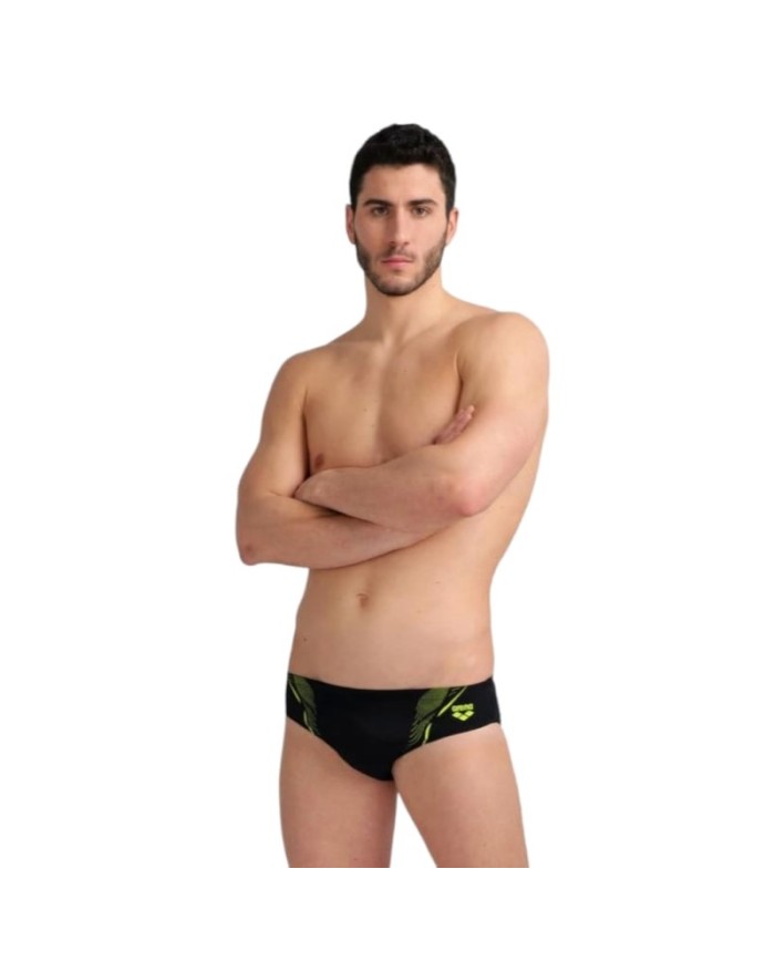 Costume da Uomo Arena Swim Briefs Graphic Slip Piscina Nuoto Nero 005553560