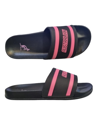 Ciabatta da Donna Australian AM673 Nero Fuxia Gomma  Piscina AM673221 Ciabatta da Donna Australian AM673 Nero Fuxia Gomma  Piscina AM673221