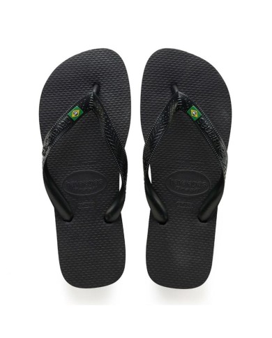 Infradito da Uomo Havaianas Brasil  FC Nero Gomma 40000320090M Infradito da Uomo Havaianas Brasil  FC Nero Gomma 40000320090M