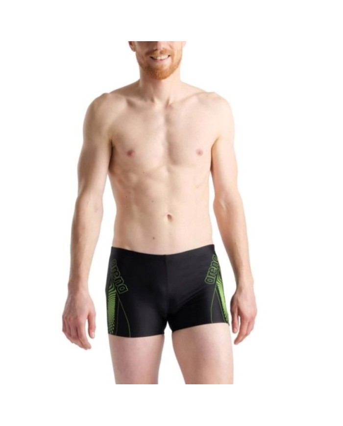Costume da Uomo Arena Swim Short Graphic Nero Verde Parigamba Costume da Uomo Arena Swim Short Graphic Nero Verde Parigamba