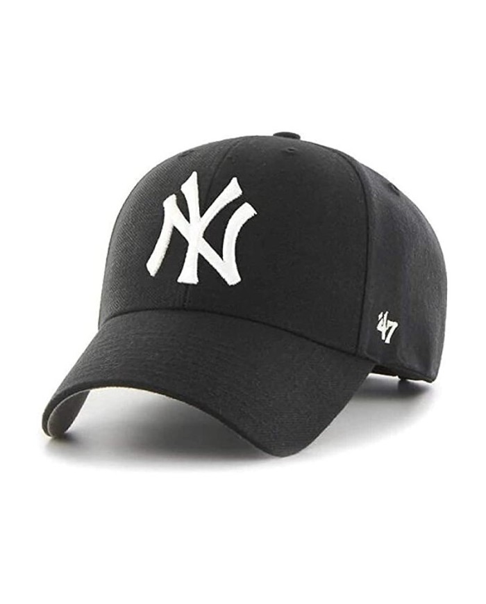 Cappello con Visiera '47 NY Yankees Raised Basic Nero Regolabile BRAC17CTPBK