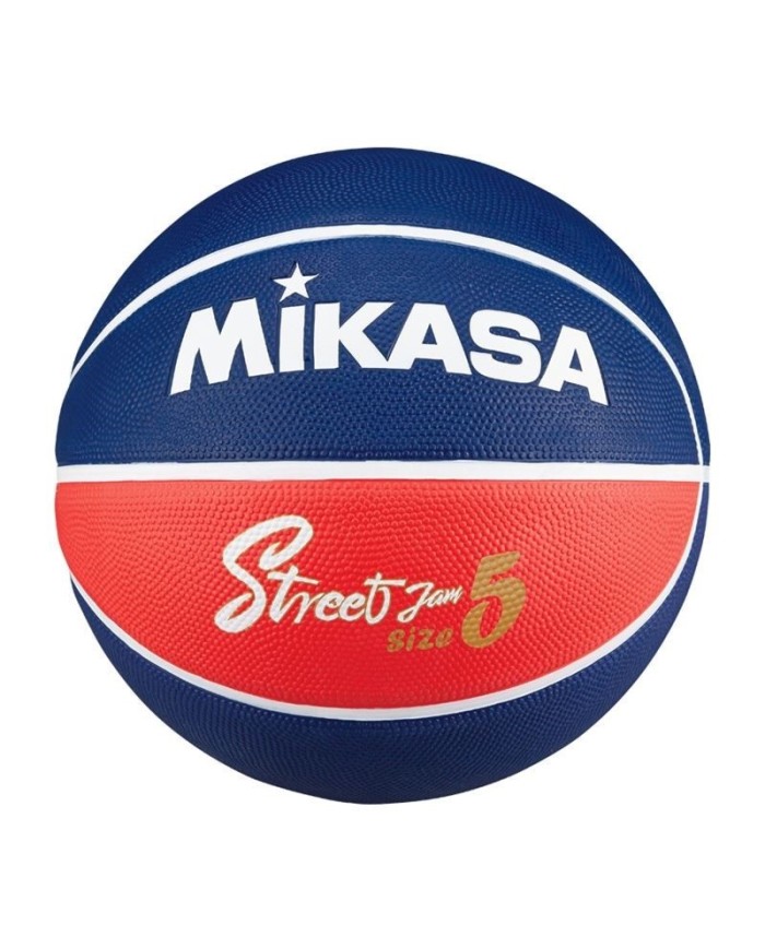 Pallone da Basket Mikasa Street Jam Gomma Rosso Blu N°5 BB502BNBRW Pallone da Basket Mikasa Street Jam Gomma Rosso Blu N°5 BB502BNBRW