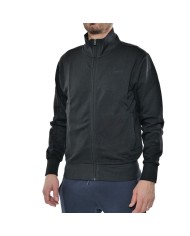 Felpa con Zip Admiral Basic Felpata Nera AD2789AW007 da Uomo